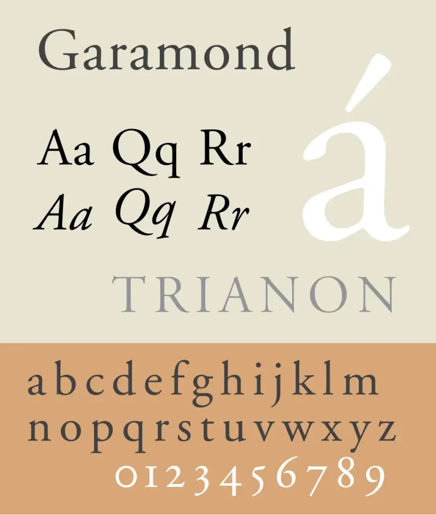 Garamond-866x1024 Qual é a diferença entre fonte serifada e sem serifa (e quando usar cada uma)